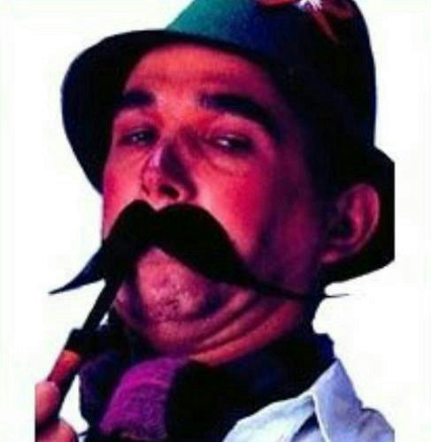 Black Handlebar Barber Schnappy English Gentleman Moustache Costume Accessory
