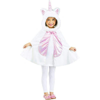 Fun World Girl's Pink and White Li'l Unicorn Cape Toddler Costume Fits up to 3T