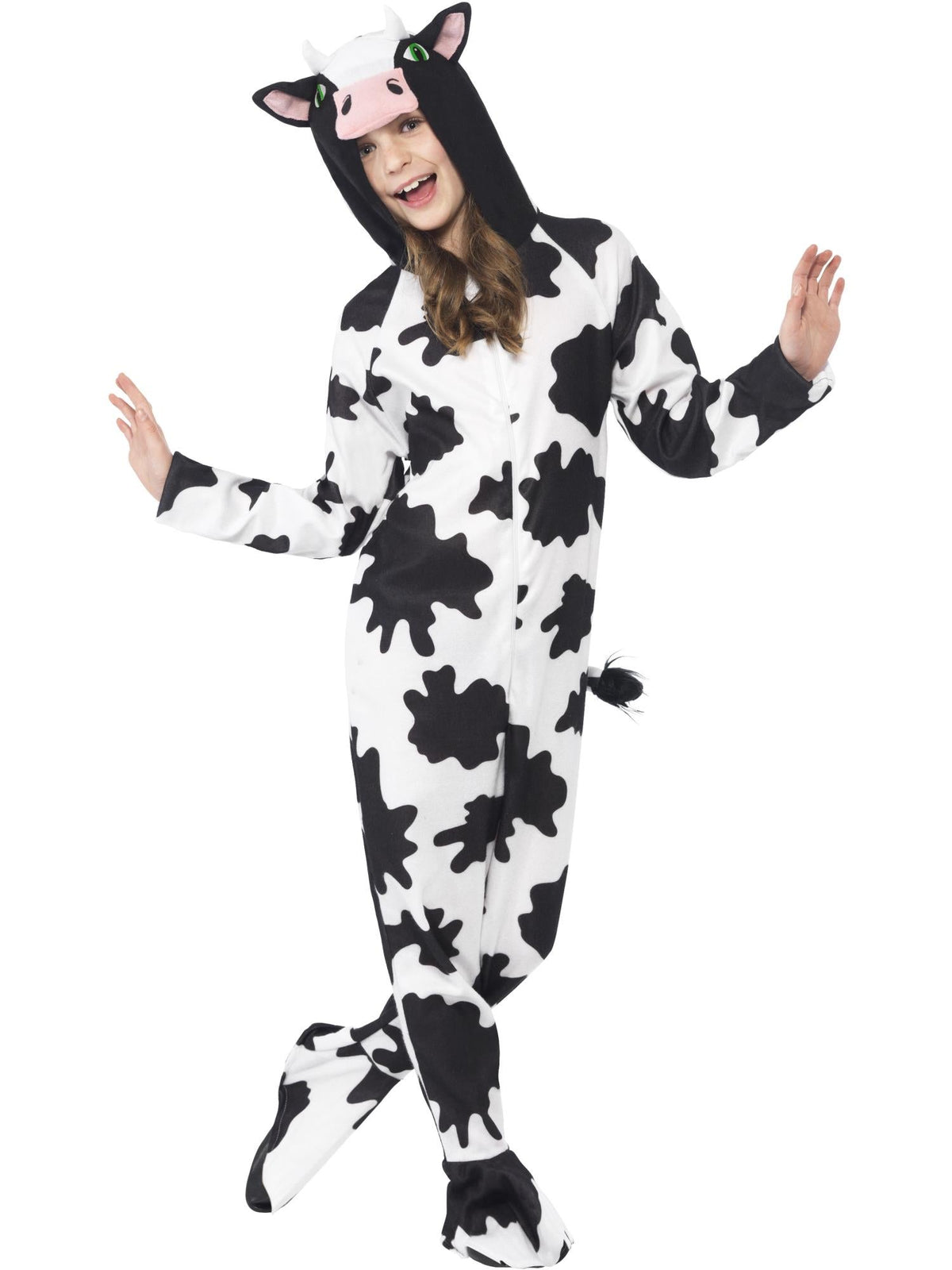 Kids' Cow Jumpsuit Costume - Black and White