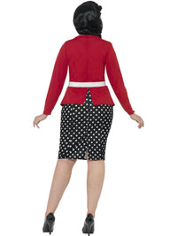 Smiffy's Women's Curves 50's Pin Up Polka Dot Adult Retro Costume