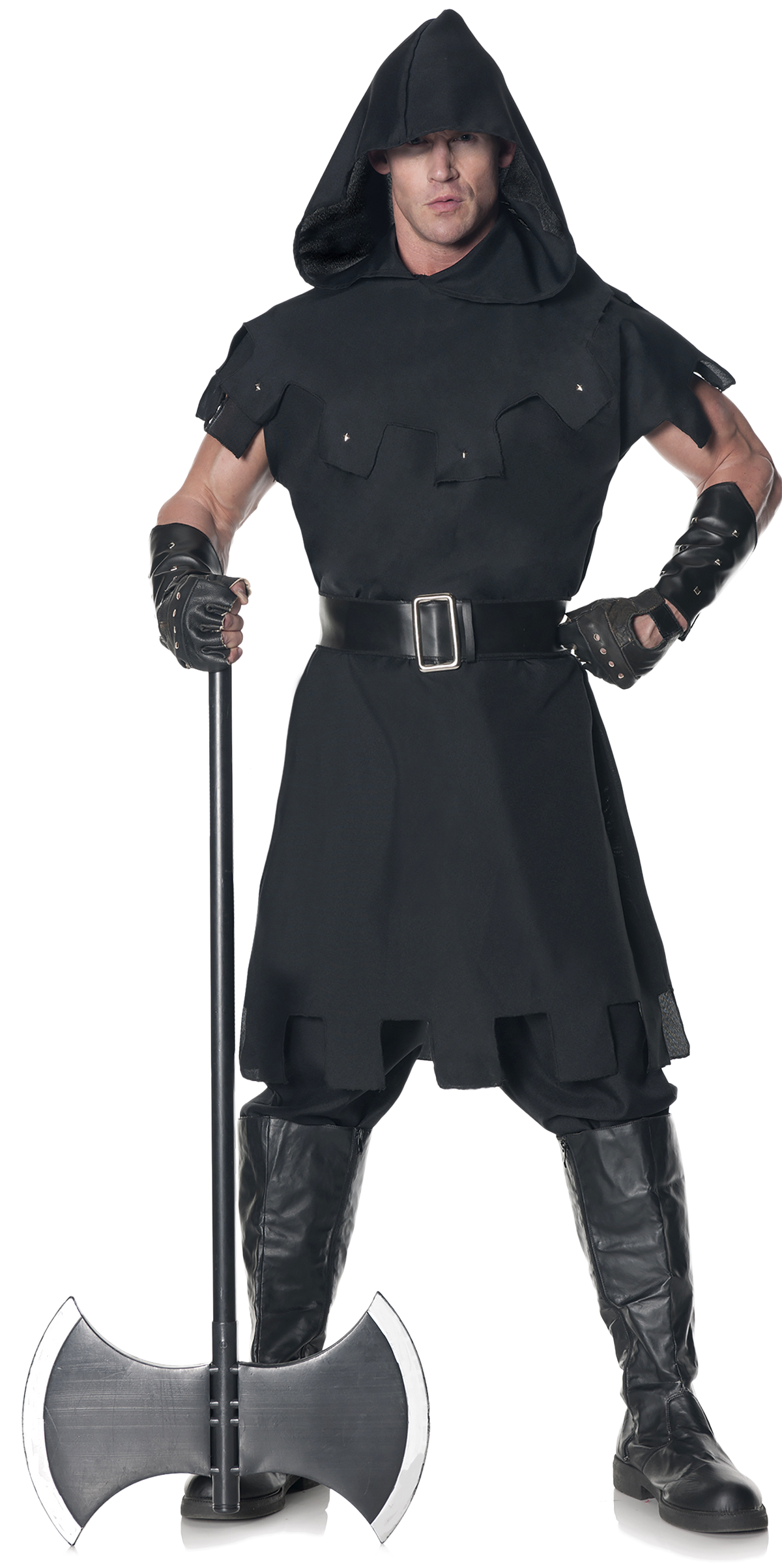 Medieval Executioner Adult Costume Black Plus XXL