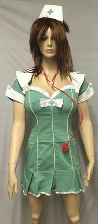 Seafoam Green 4Pc Hospital Scrubs Nurse Sexy Women's Adult Costume Size Large