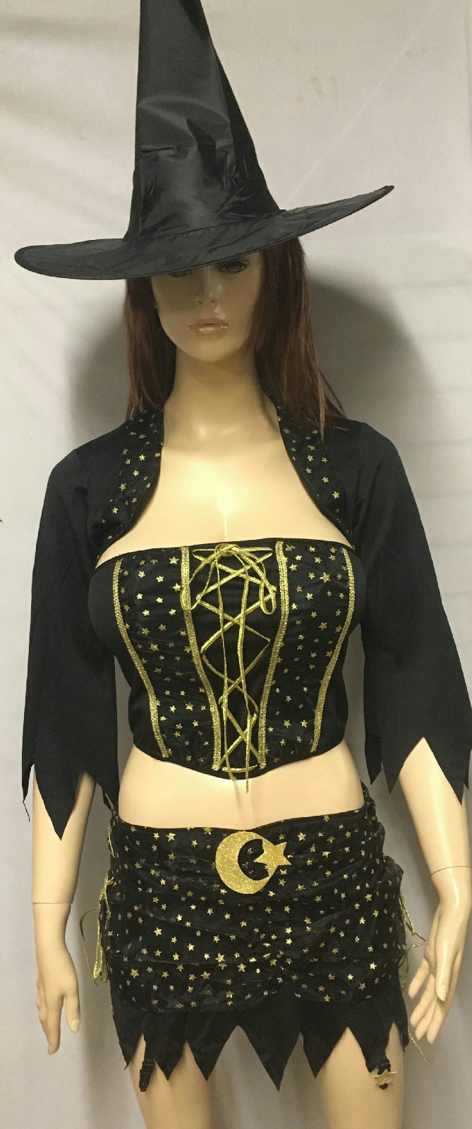 Women's 4Pc Ultra Mystical Witch Moon and Stars Adult Costume Medium 8-10