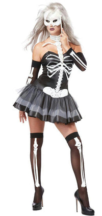 California Costumes Women's Skeleton Masquerade Sexy Adult Costume Large 10-12