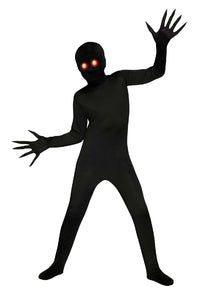 Fade Eye Shadow Demon Black Skin Suit Child Costume Medium 8-10