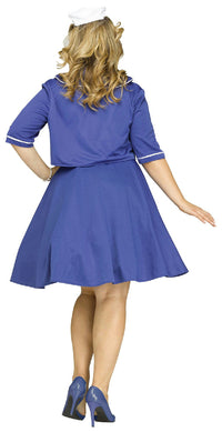 Fun World Women's Sweet Sailin' Plus Size Sailor Adult Costume 2X 22-24
