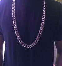 36" Plastic Silver Links Pimp Chain Necklace Gangster Hip Hop Costume Jewelry
