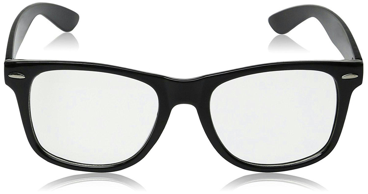 High Quality Retro Nerd Dork Fashion Glasses Black Frame Clear Lens Buddy Clark