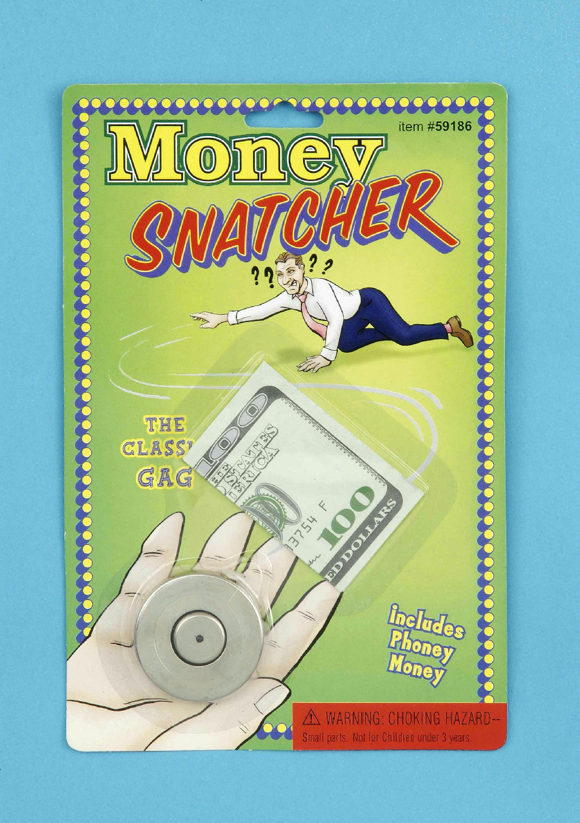 Money Snatcher with Phoney $100 bill A Classic Gag Trick Prank