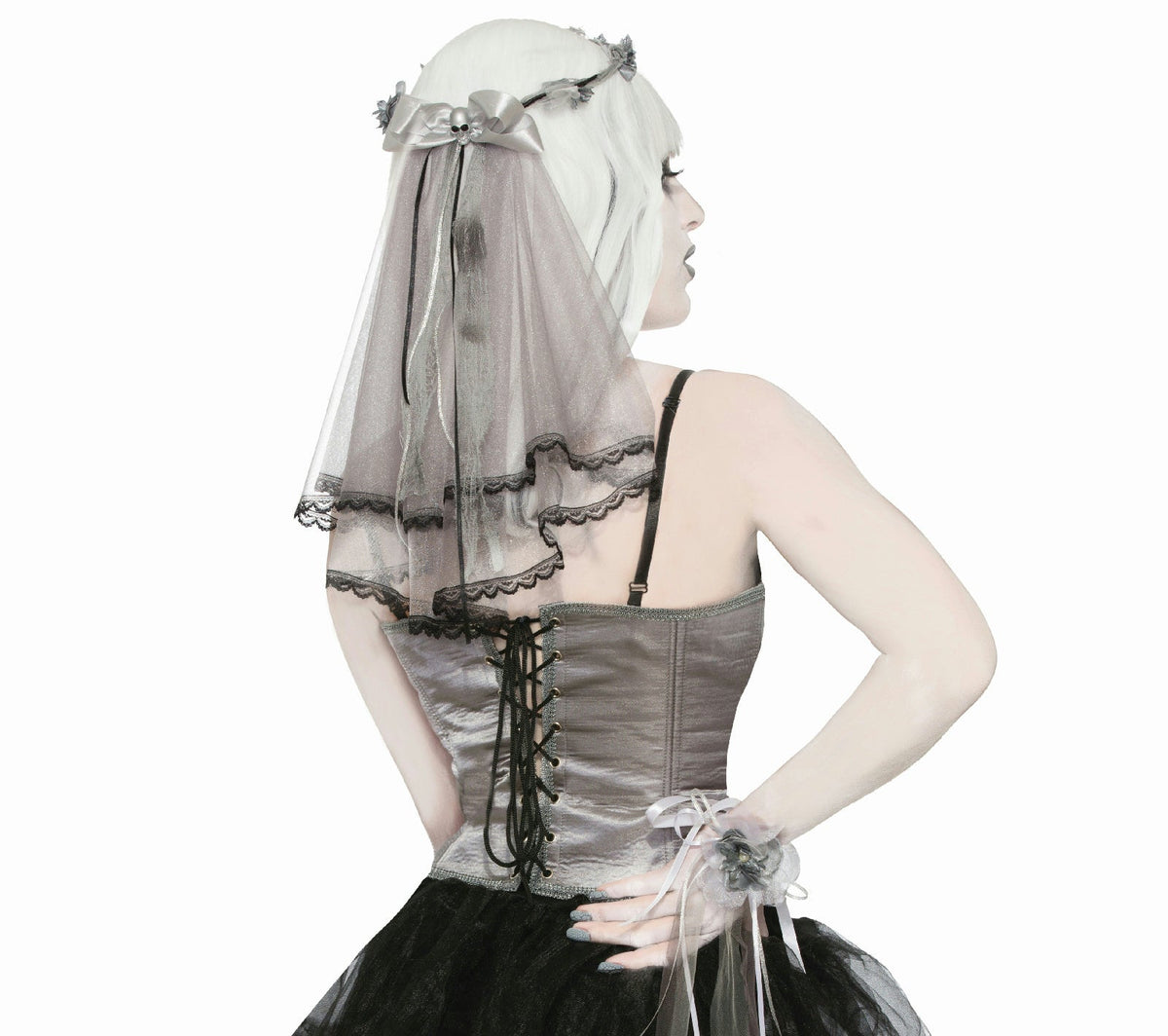Forum Novelties Women's Ghostly Spirits Veil Halo Headpiece Costume Accessory