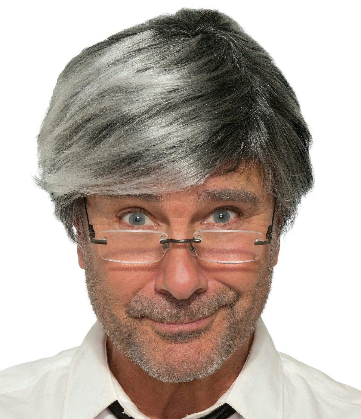 Gray Silver Old Man Dad Costume Wig