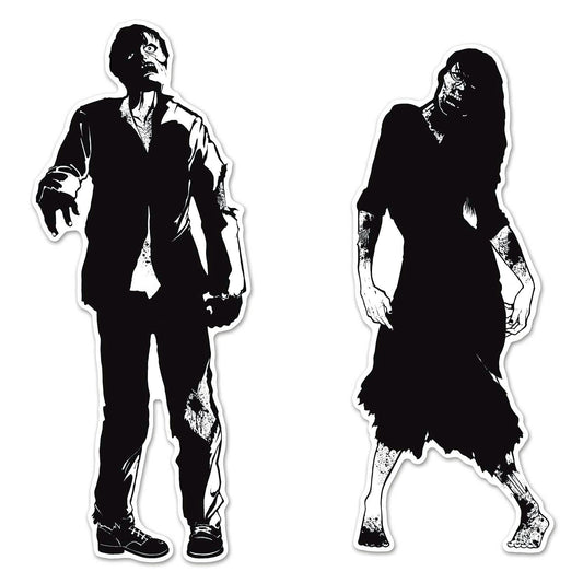 Zombie Silhouettes Halloween Hanging Door Wall Party Decoration
