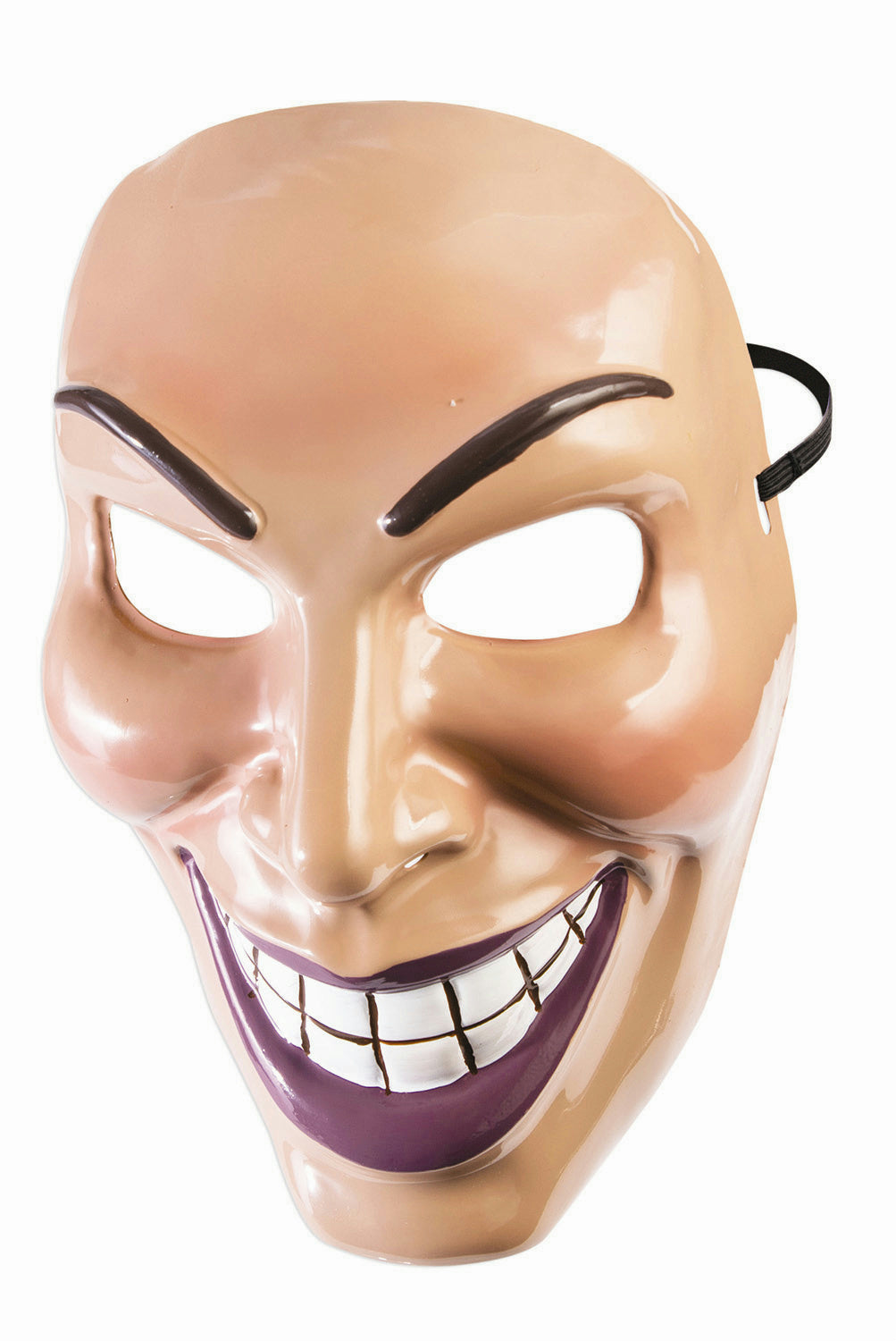 Male Evil Grin Mask Purge Half Costume Accessory PVC Mans Revenge Smile