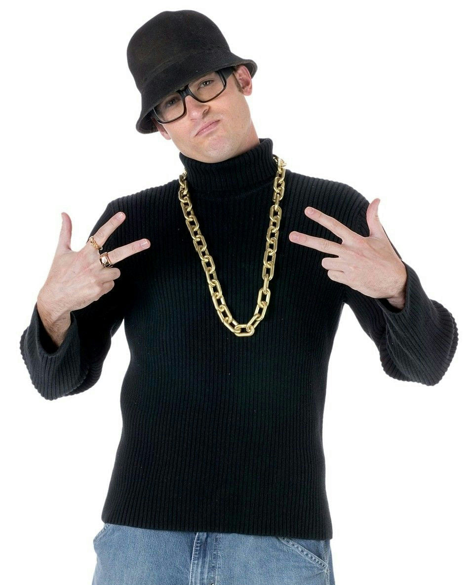 Adult 1980s Old School Rapper Halloween Costume Accessory Kit Run DMC Hip Hop
