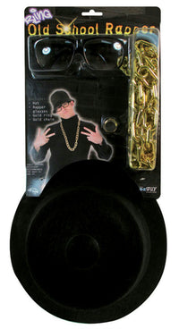 Adult 1980s Old School Rapper Halloween Costume Accessory Kit Run DMC Hip Hop