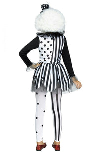 Black White Girls Killer Clown Costume Child