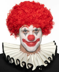Reversible Clown Collar - Black & White Polka Dot Costume Accessory