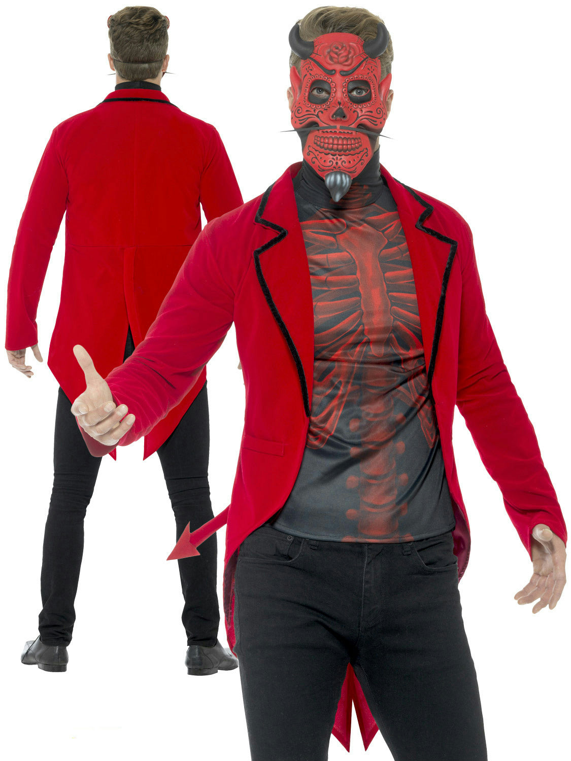 Smiffy's Men's Day of the Dead Devil Adult Costume Medium
