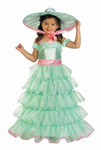 Turquoise Southern Belle Child Deluxe Costume Small 4-6