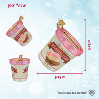 Neapolitan Ice Cream Pint Ornament