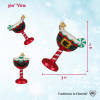 Santa Cocktail Ornament