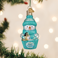 Snow Baby Cupcake Boy Ornament