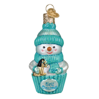 Snow Baby Cupcake Boy Ornament