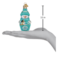Snow Baby Cupcake Boy Ornament