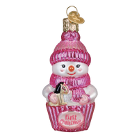 Snow Baby Cupcake Girl Ornament