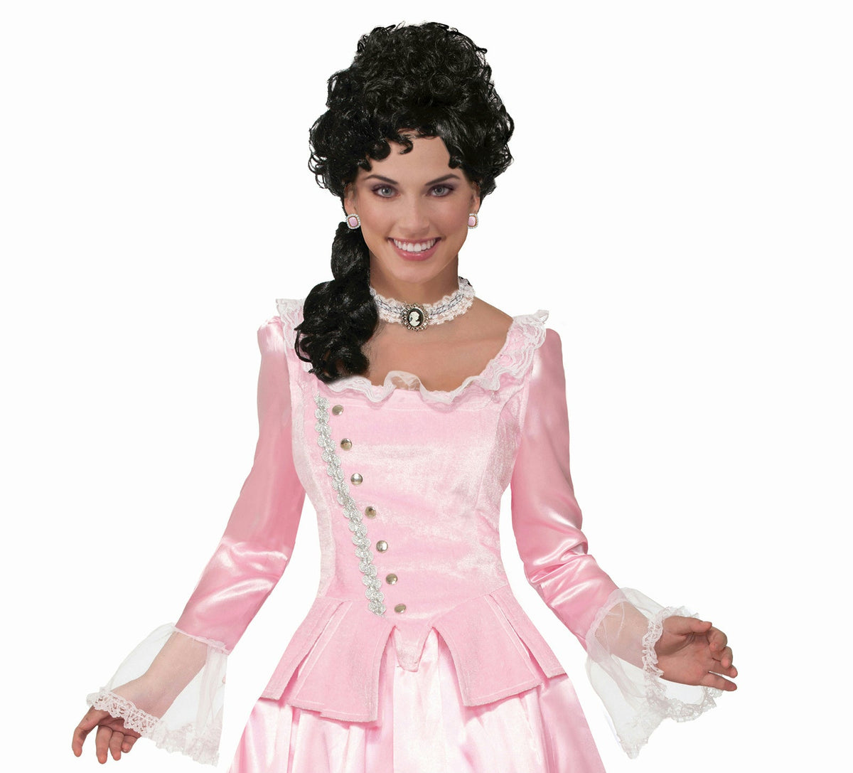 Colonial Maiden Pink Elegant Corset Adult Costume Dress