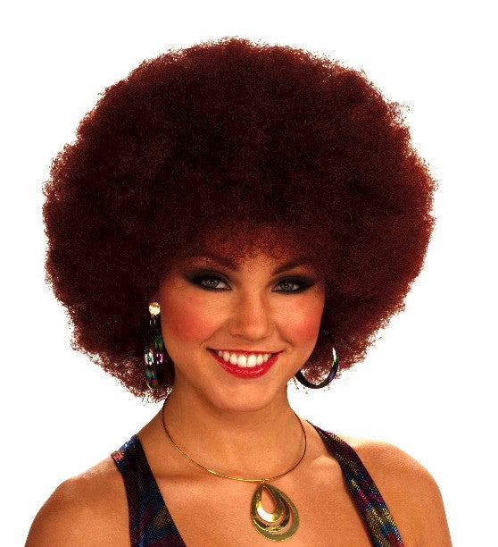 Disco Doll Afro Wig Red Reddish Brown 60's 70's