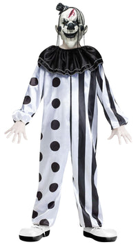 Black and White Killer Clown Child Costume