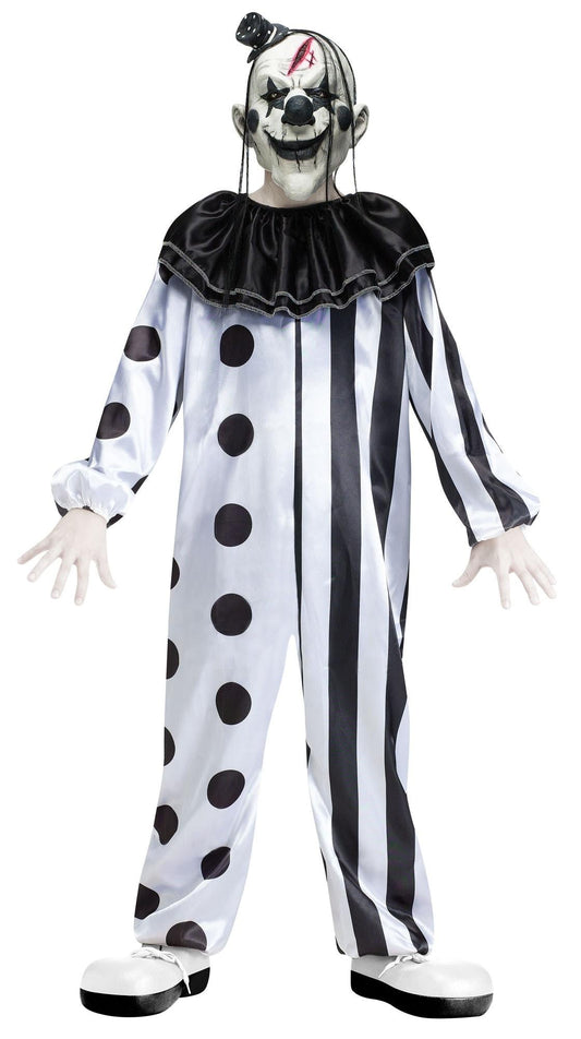 Black and White Killer Clown Child Costume