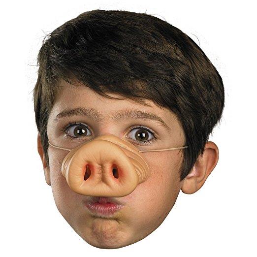ONE Hog Pig Swine Boar Costume Nose Noses Little Piggies
