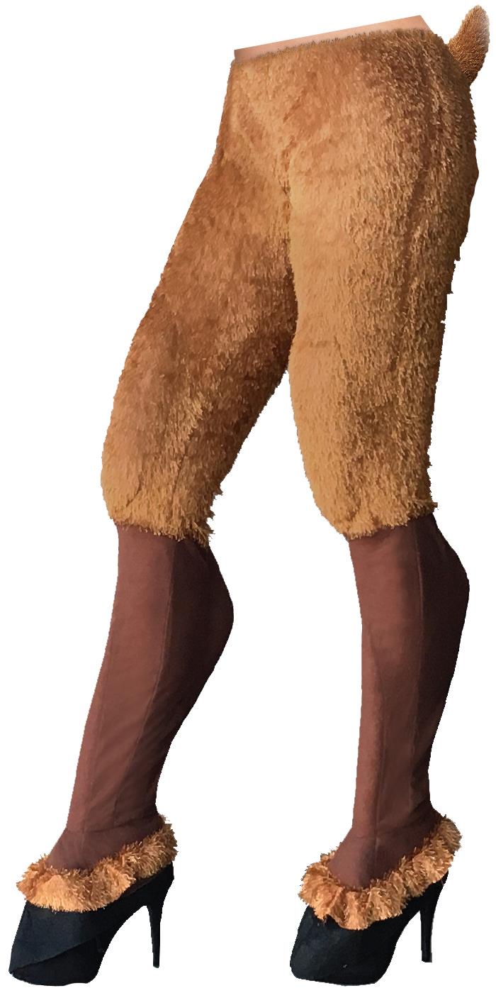 Mythical Creatures Faun Pants Satyr Cosplay Fur Goat Legs Adult Womens Costume