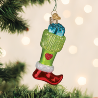 Green Mischief Stocking Ornament
