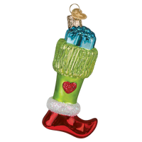 Green Mischief Stocking Ornament