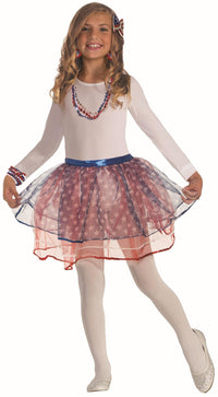 Red, White and Blue Patriotic USA Tutu Skirt 4th of July Accessory Child