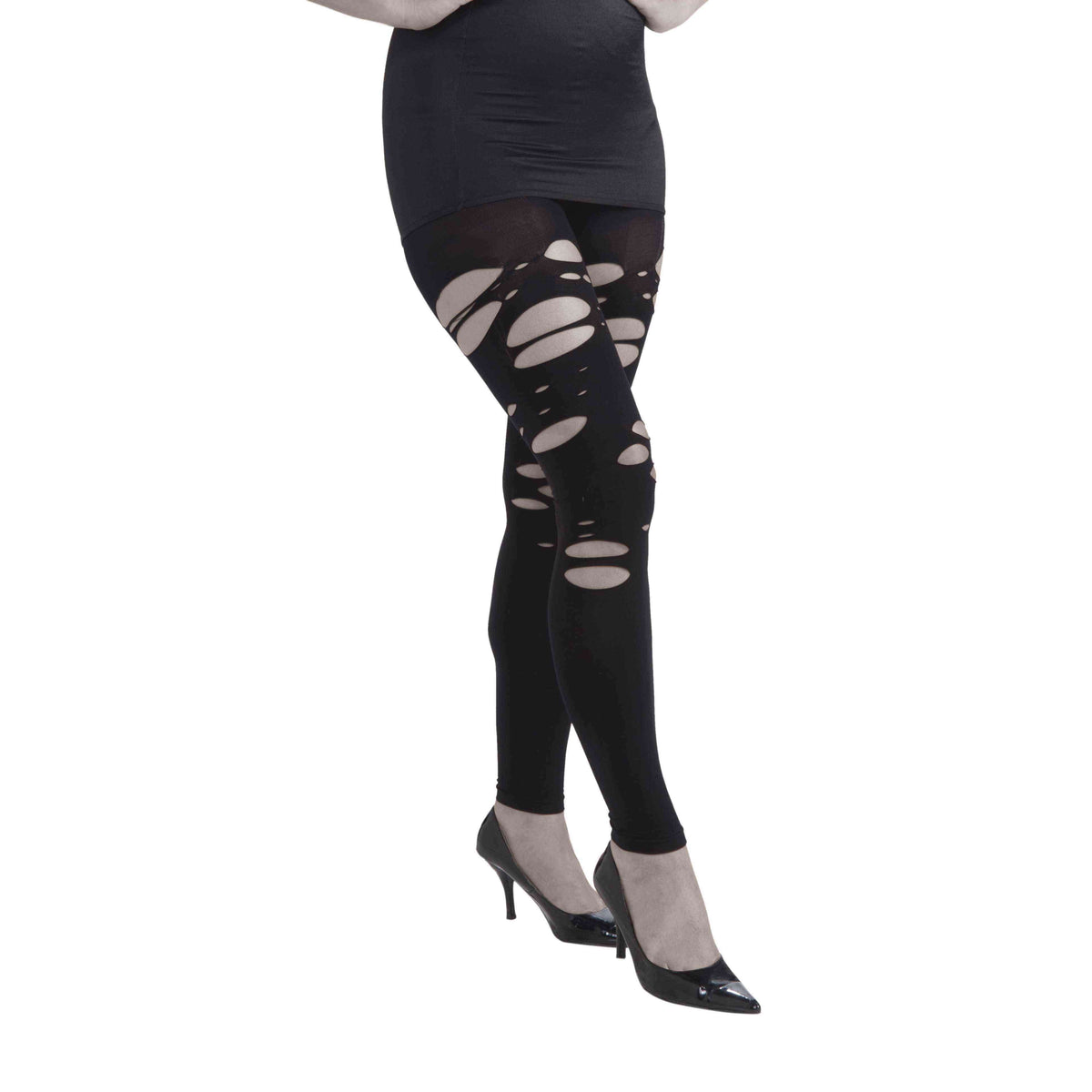 Zombie Leggings Women's Ripped Black Leggings