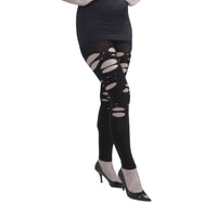 Zombie Leggings Women's Ripped Black Leggings