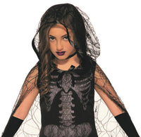 Graveyard Spirit Black Skeleton Dress Child Costume Size Small 4-6