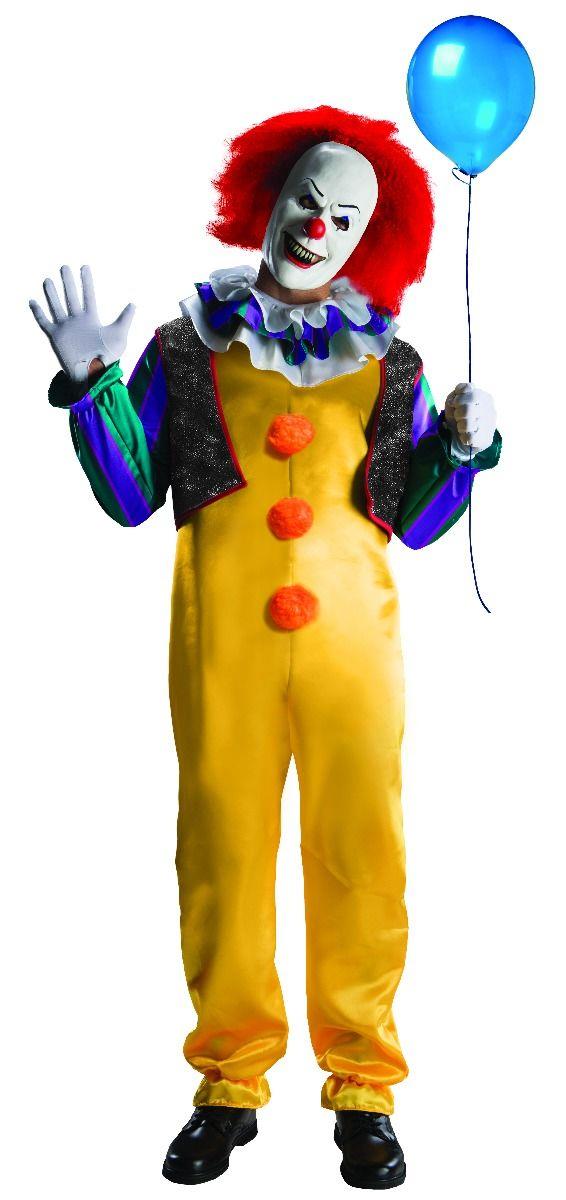 IT the Movie: Deluxe Pennywise Adult Costume with Mask Standard Size