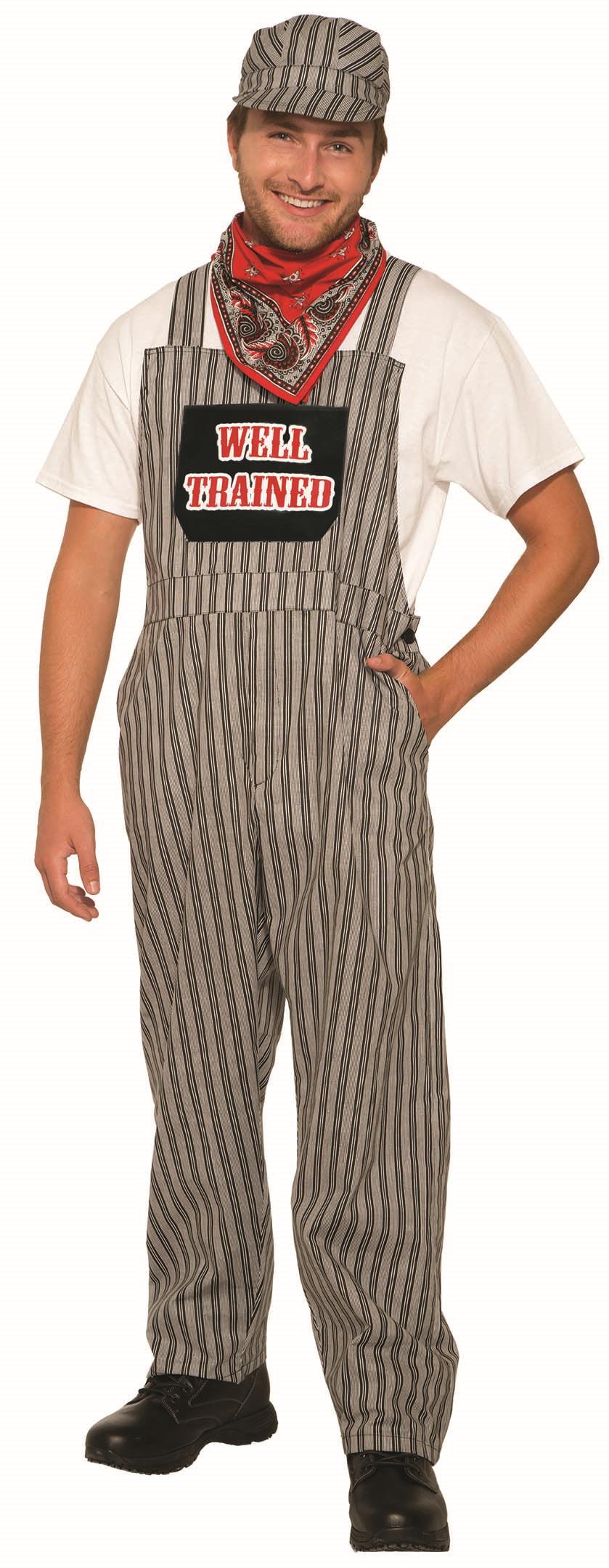 Train Engineer Overalls Costume for Adults