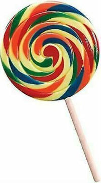 Jumbo Phoney Clown Munchkin Rainbow Fake Lollipop Costume Accessory Prop