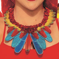Red, Yellow and Blue Parrot Bird Collar Necklace Costume Accessory