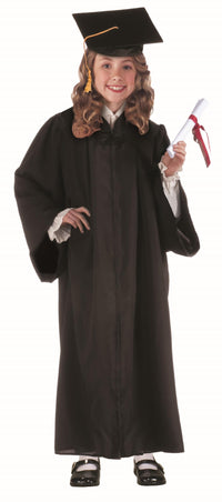 Child Unisex Black Full Length Graduation Robe Costume
