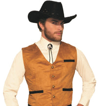 Western Brown Cowboy Gambler Costume Vest