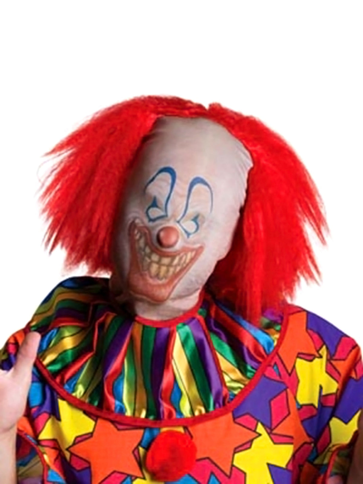 Scary Clown Mask with Wig Men's