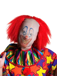 Scary Clown Mask with Wig Men's