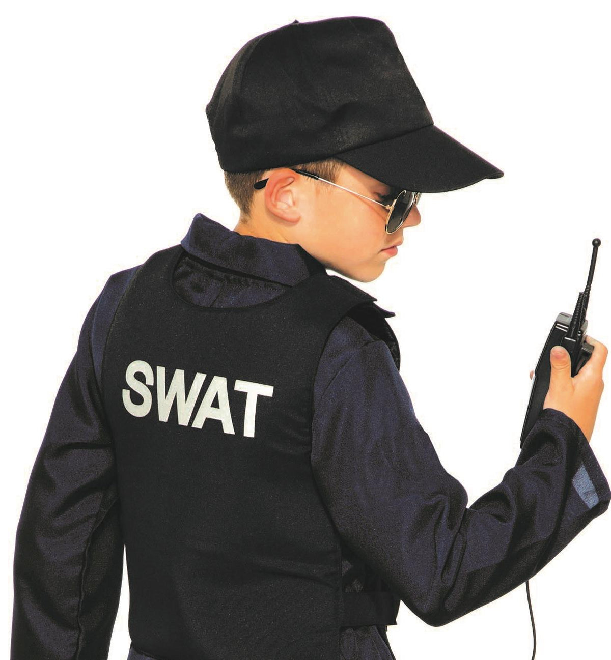 Police Swat Navy Blue Jumpsuit Costume Medium 8-10